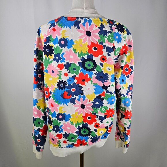 Boden Floral Crewneck Sweatshirt Medium Colorful Long Sleeve Casual Maximalism - Picture 5 of 10